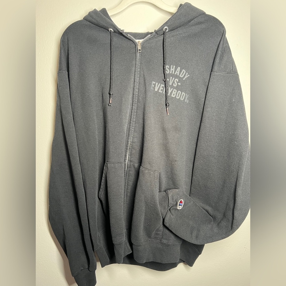 *RARE* ❤️🔥 Eminem Shady VS Everybody - 99 -zip up -Black Champion Hoodie